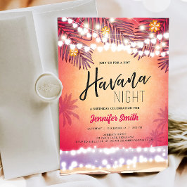 Havana Night in Havana Beach Party Birthday Kaart