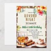 Havana night party invitation kaart (Voorkant / Achterkant)