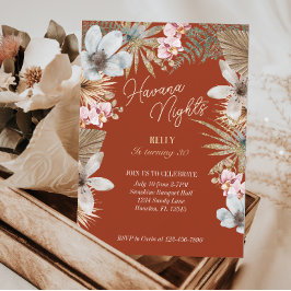 Havana Night Tropical Cuban 30th Birthday Kaart