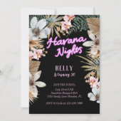 Havana Nights Cuban Neon 30th Birthday Kaart (Voorkant)