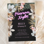 Havana Nights Cuban Neon 30th Birthday Kaart<br><div class="desc">Steek je 30e verjaardag viering op met deze prachtige Havana nachten Cubaanse themauitnodigingen! Met botanische en neonelementen zijn deze uitnodigingen boho en tropisch.</div>