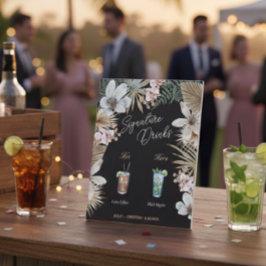 Havana Nights Cuban Signature Drinken Reclamebord Met Voetstuk