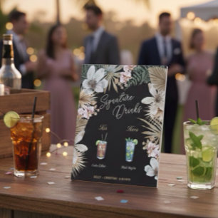 Havana Nights Cuban Signature Drinken Reclamebord Met Voetstuk
