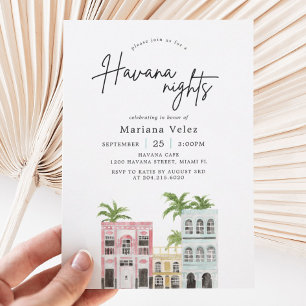 Havana Nights Feest   Cubaanse Thema Verjaardag Kaart