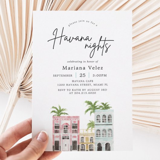 Havana Nights Feest | Cubaanse Thema Verjaardag Kaart