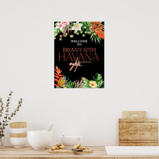 Havana Nights, Havana Nights Party, Tropisch Poster (Keuken)