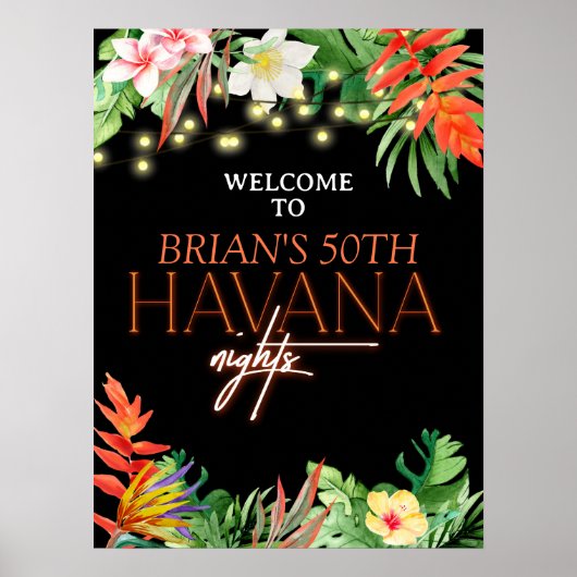Havana Nights, Havana Nights Party, Tropisch Poster (Voorkant)