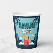 "Havana Nights" Papieren Bekers (Achterkant)