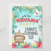Havana Nights Retro Tropisch Bloemmotief Kaart (Voorkant)