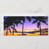 Havana Nights Tropical Airline Ticket Birthday Kaart (Achterkant)