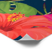 Havana Nights Tropical Birthday Welcome Sign. Poster (Hoek)