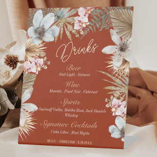 Havana Nights Tropische Cubaanse Drinken Bar Reclamebord Met Voetstuk