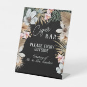 Havana Nights Tropische Cuban Cigar Bar Reclamebord Met Voetstuk (Voorkant)
