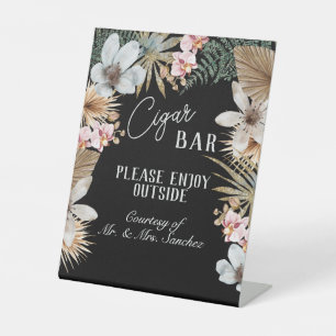 Havana Nights Tropische Cuban Cigar Bar Reclamebord Met Voetstuk
