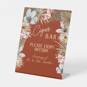 Havana Nights Tropische Cuban Cigar Bar Reclamebord Met Voetstuk
