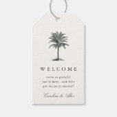 Havana Palm bruiloft welkom Cadeaulabel (Voorkant)