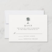 Havana Palm | Elegant  palmboom RSVP Kaartje (Voorkant)