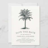 Havana Palm | Elegant  Tropisch Save The Date (Voorkant)