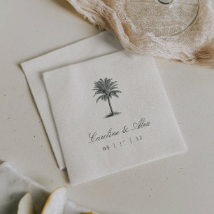 Havana Palm   Elegante  Palm Tree Wedding Servet