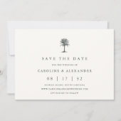 Havana Palm | Elegante  palmboom foto Save The Date (Voorkant)