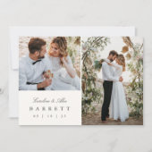 Havana Palm  Palm Tree Multi Foto Bruiloft Bedankkaart (Voorkant)