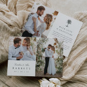 Havana Palm Palm Tree Multi Foto Bruiloft Bedankkaart