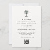 Havana Palm |  palmboom Alles in één bruiloft Kaart (Achterkant)