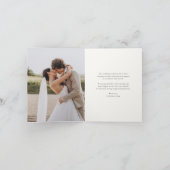 Havana Palm | palmboom bruiloft foto Bedankkaart (Binnen)