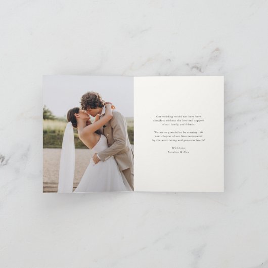 Havana Palm |  palmboom bruiloft foto Bedankkaart (Binnen)