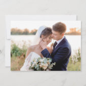 Havana Palm | palmboom bruiloft foto Bedankkaart (Achterkant)