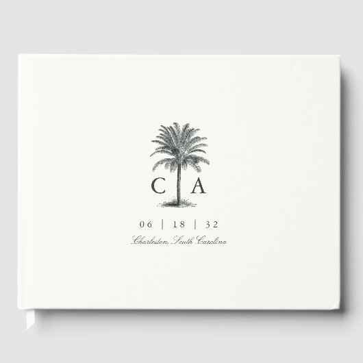 Havana Palm |  palmboom bruiloft Gastenboek (Voorkant)