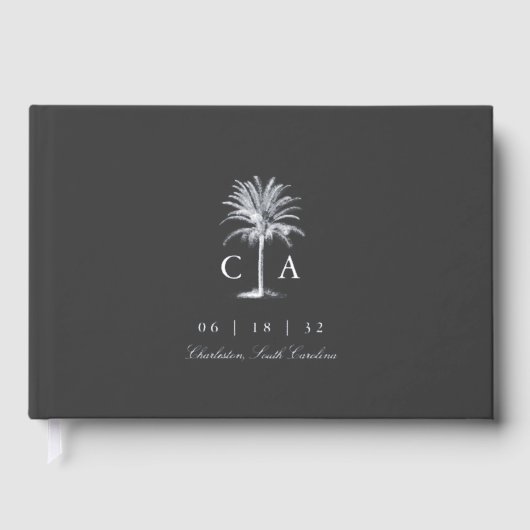 Havana Palm | palmboom bruiloft Gastenboek (Voorkant)