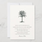 Havana Palm |  palmboom bruiloft Kaart (Voorkant)
