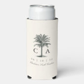 Havana Palm | palmboom bruiloft Seltzer Blikjeskoeler (Seltzer Voorkant)