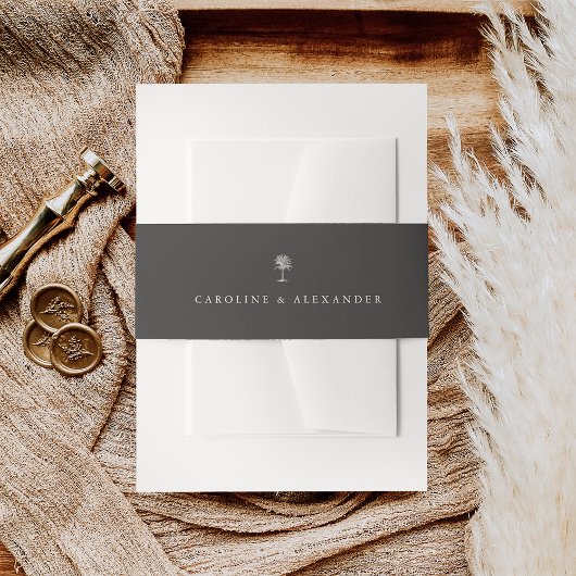 Havana Palm |  palmboom bruiloft Uitnodigingen Wikkel