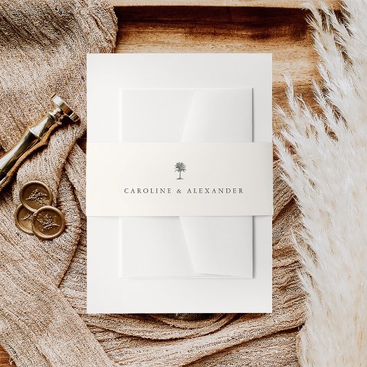 Havana Palm |  palmboom bruiloft Uitnodigingen Wikkel