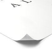 Havana Palm |  palmboom bruiloft welkom Poster (Hoek)