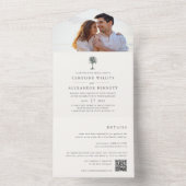 Havana Palm |  palmboom foto bruiloft All In One Uitnodiging (Binnen)