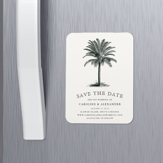 Havana Palm Save the Date Magnet Magneet