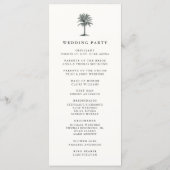 Havana Palm Wedding Ceremony Program Programmakaart (Achterkant)
