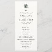 Havana Palm Wedding Ceremony Program Programmakaart (Voorkant)