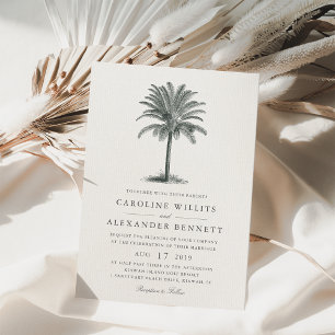 Havana Palm Wedding Invitation Kaart