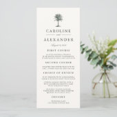 Havana Palm Wedding Menu Card Kaart (Staand voorkant)