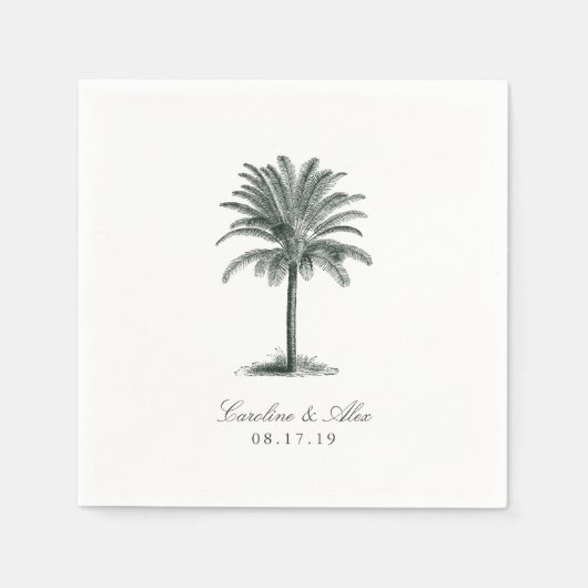 Havana Palm Wedding Servetten (Voorkant)