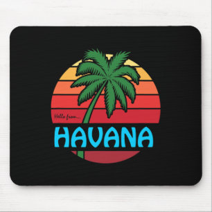 Havana Retro Zomer Palmboom Strand Cruise Souvenir Muismat