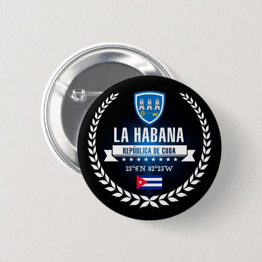 Havana Ronde Button 5,7 Cm (Voorkant /achterkant)
