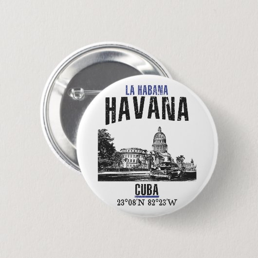 Havana Ronde Button 5,7 Cm (Voorkant /achterkant)