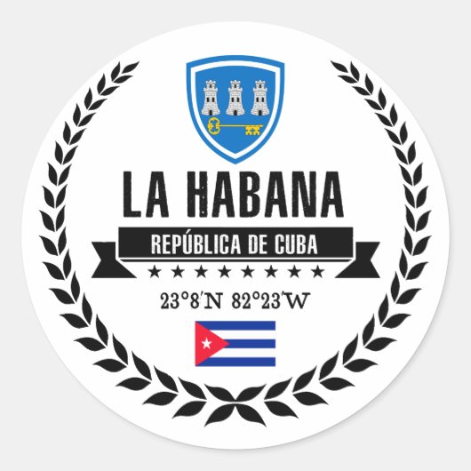 Havana Ronde Sticker (Voorkant)