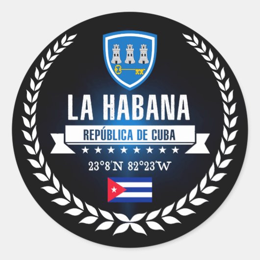 Havana Ronde Sticker (Voorkant)