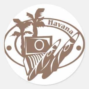 Havana Stamp Ronde Sticker